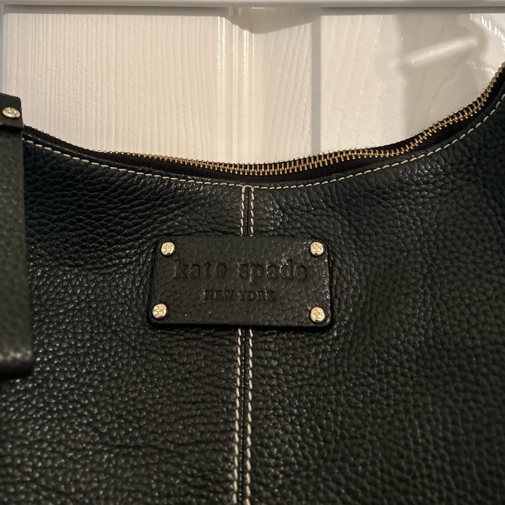 vintage Kate Spade Black Pebbled Cow Leather, very soft, Shoulder Bag.